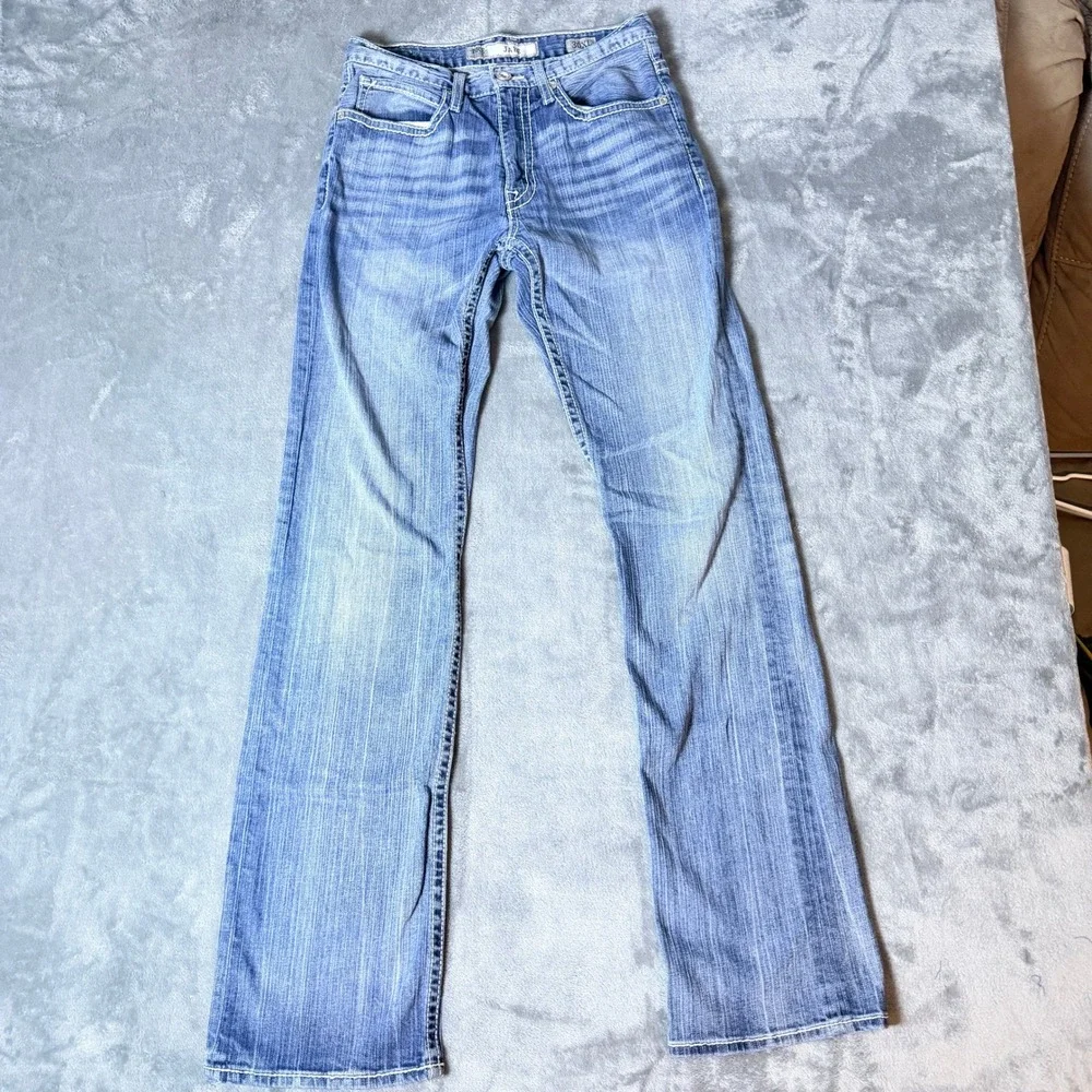 BKE Jake Straight Leg Jeans Mens 30XL Medium Wash Contrast Stitch Denim